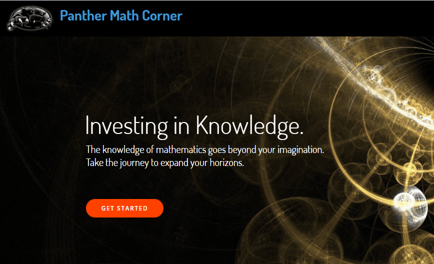 Panther Math Corner website